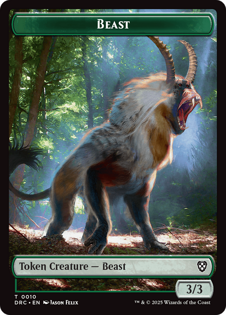 Beast (0010) // Servo Double-Sided Token [Aetherdrift Commander Tokens] | Gamers Paradise