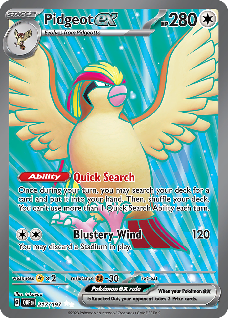 Pidgeot ex (217/197) [Scarlet & Violet: Obsidian Flames] | Gamers Paradise