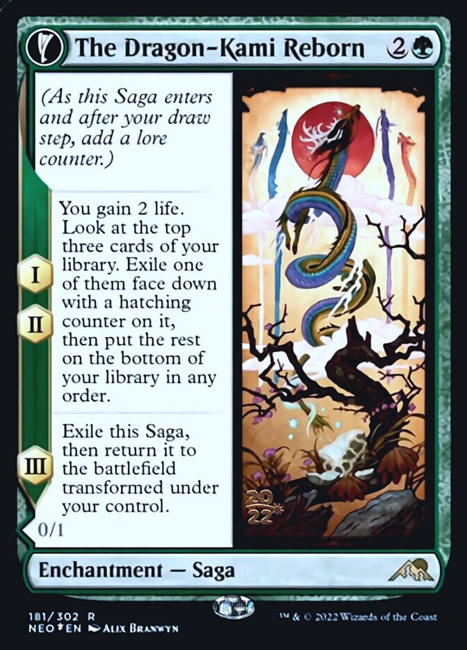 The Dragon-Kami Reborn // Dragon-Kami's Egg [Kamigawa: Neon Dynasty Prerelease Promos] | Gamers Paradise