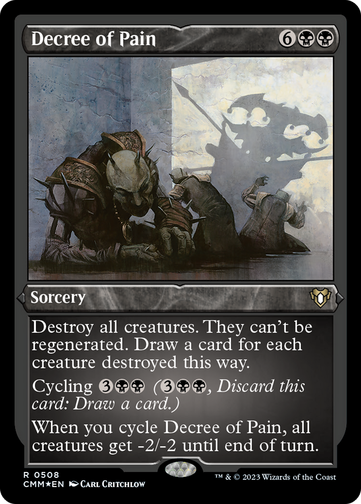 Decree of Pain (Foil Etched) [Commander Masters] | Gamers Paradise