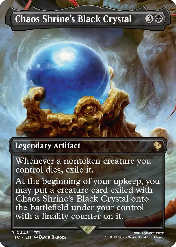 Chaos Shrine's Black Crystal (Borderless) [FINAL FANTASY Commander] | Gamers Paradise