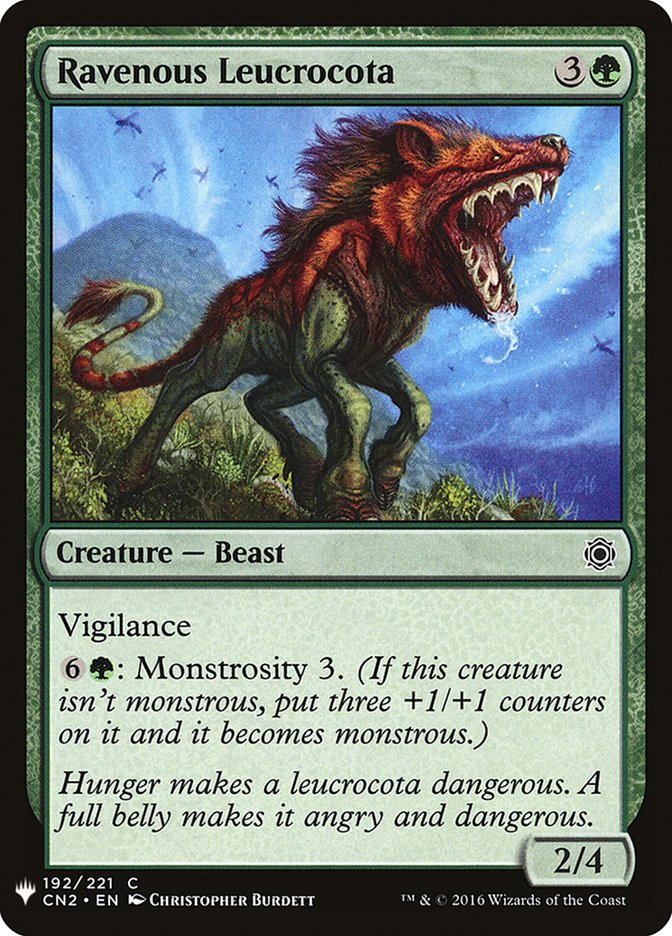 Ravenous Leucrocota [Mystery Booster] | Gamers Paradise