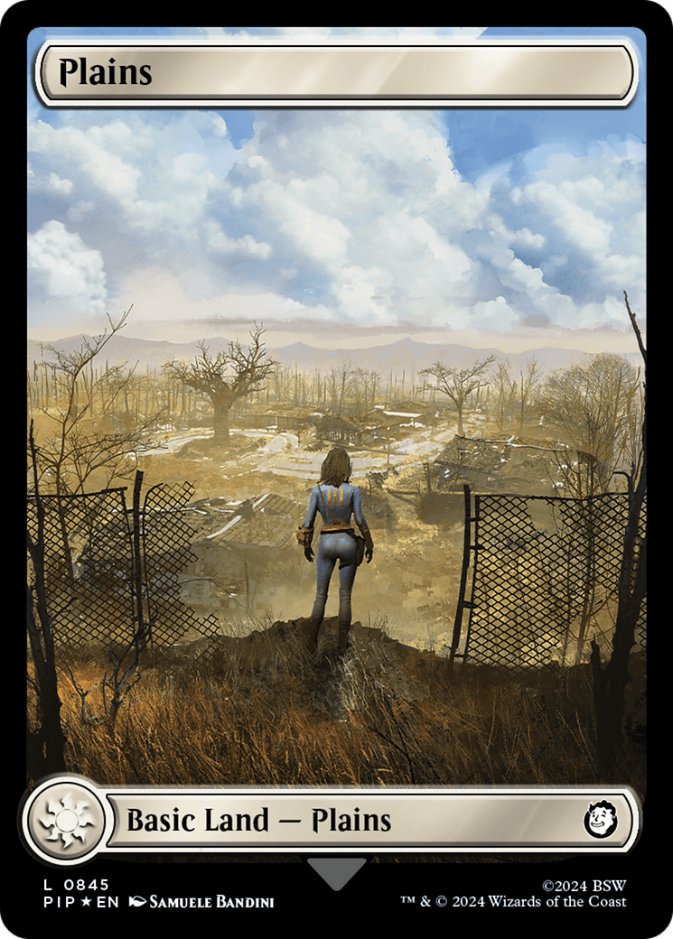 Plains (0845) (Surge Foil) [Fallout] | Gamers Paradise