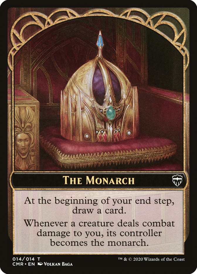Elf Warrior // The Monarch Double-Sided Token [Commander Legends Tokens] | Gamers Paradise
