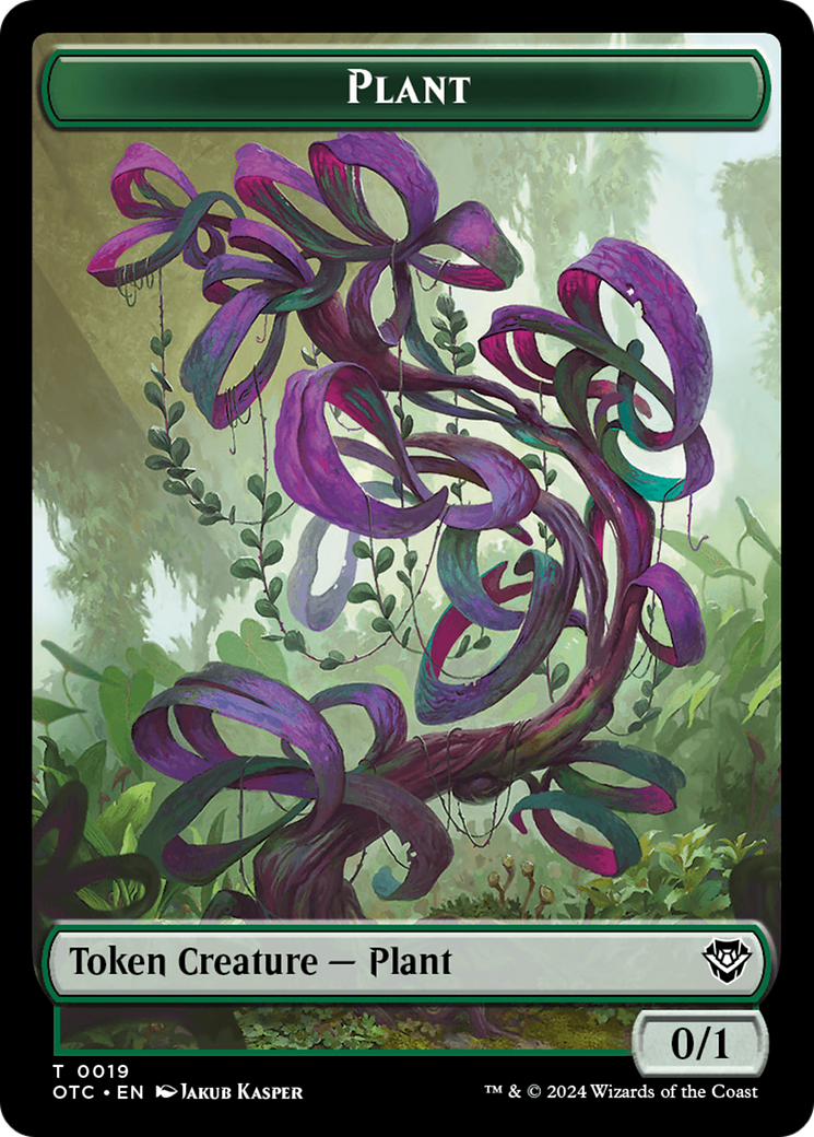 Plant Warrior // Plant Double-Sided Token [Outlaws of Thunder Junction Commander Tokens] | Gamers Paradise