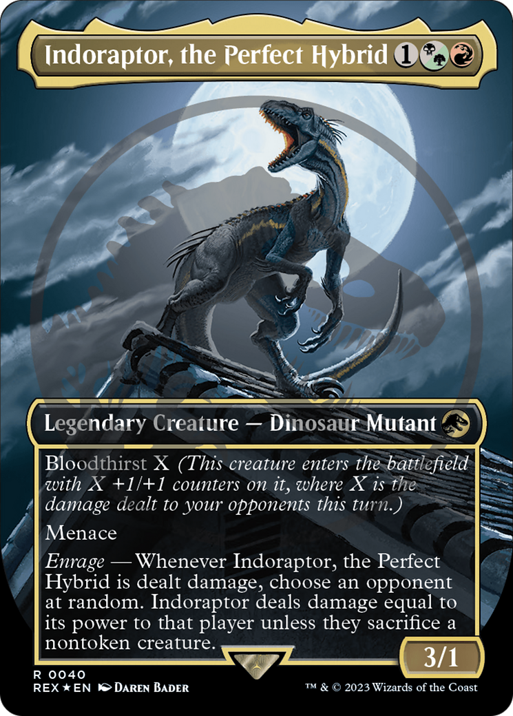 Indoraptor, the Perfect Hybrid (Emblem) (Borderless) [Jurassic World Collection Tokens] | Gamers Paradise