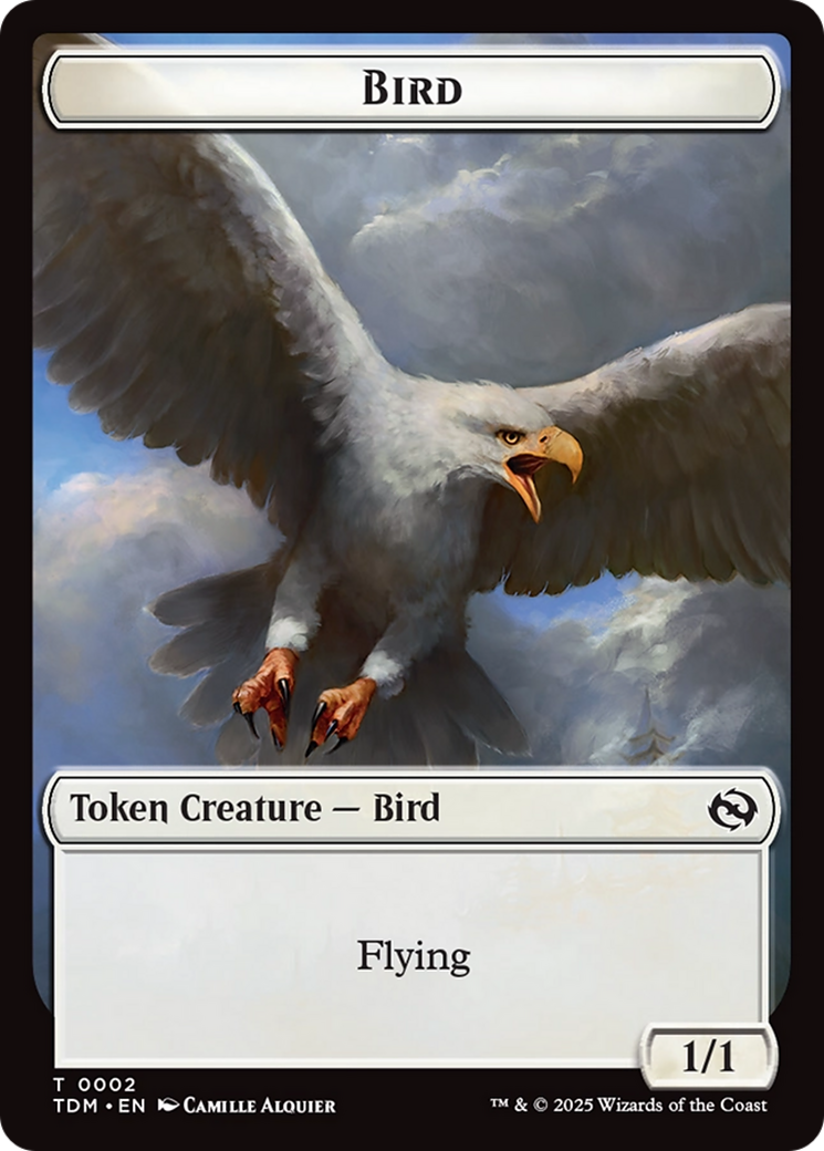 Spider // Bird Double-Sided Token [Tarkir: Dragonstorm Commander Tokens] | Gamers Paradise