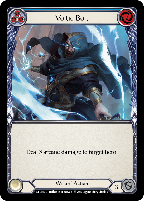 Voltic Bolt (Blue) [ARC149-C] (Arcane Rising)  1st Edition Rainbow Foil | Gamers Paradise