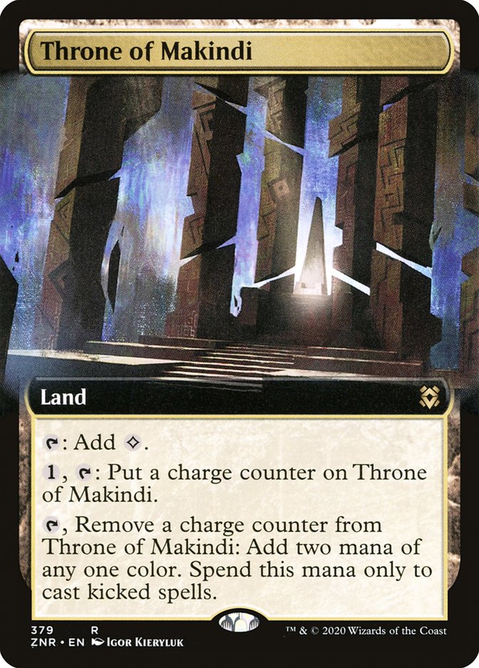 Throne of Makindi (Extended Art) [Zendikar Rising] | Gamers Paradise
