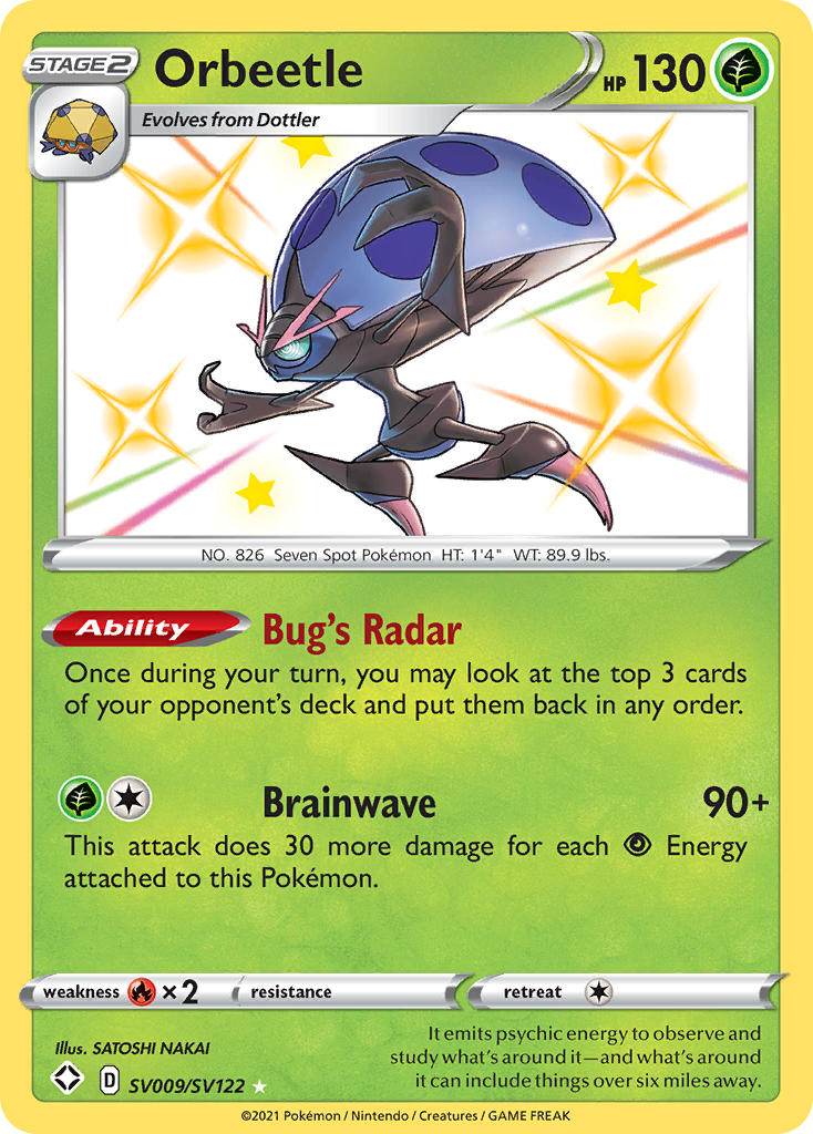 Orbeetle (SV009/SV122) [Sword & Shield: Shining Fates] | Gamers Paradise