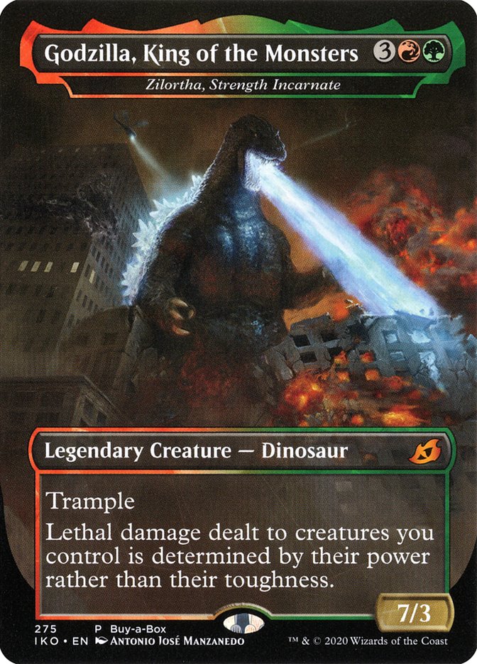 Zilortha, Strength Incarnate - Godzilla, King of the Monsters (Buy-A-Box) [Ikoria: Lair of Behemoths Promos] | Gamers Paradise