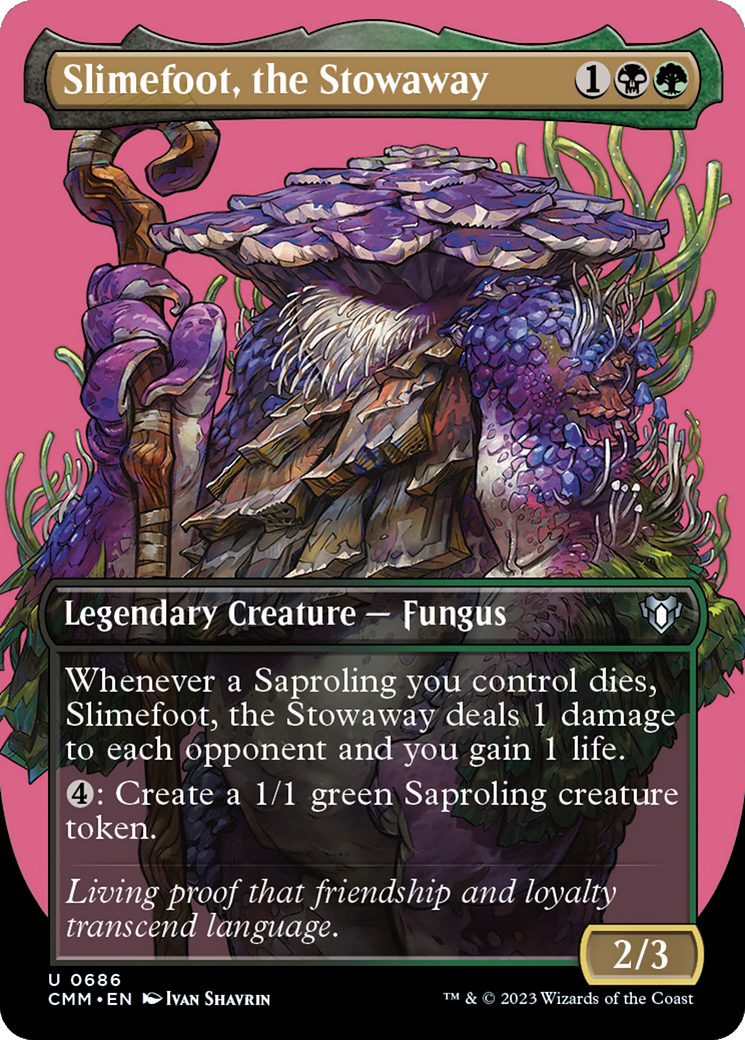 Slimefoot, the Stowaway (Borderless Profile) [Commander Masters] | Gamers Paradise