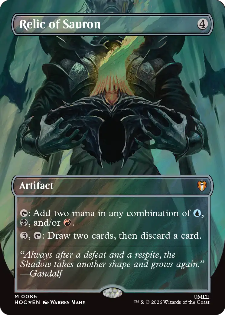 Relic of Sauron (Borderless) (Surge Foil) [The Hobbit: Eternal-Legal] | Gamers Paradise