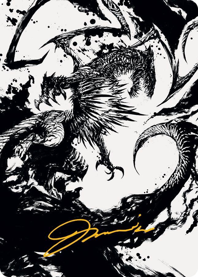 Skithiryx, the Blight Dragon Art Card (Gold-Stamped Signature) [March of the Machine Art Series] | Gamers Paradise