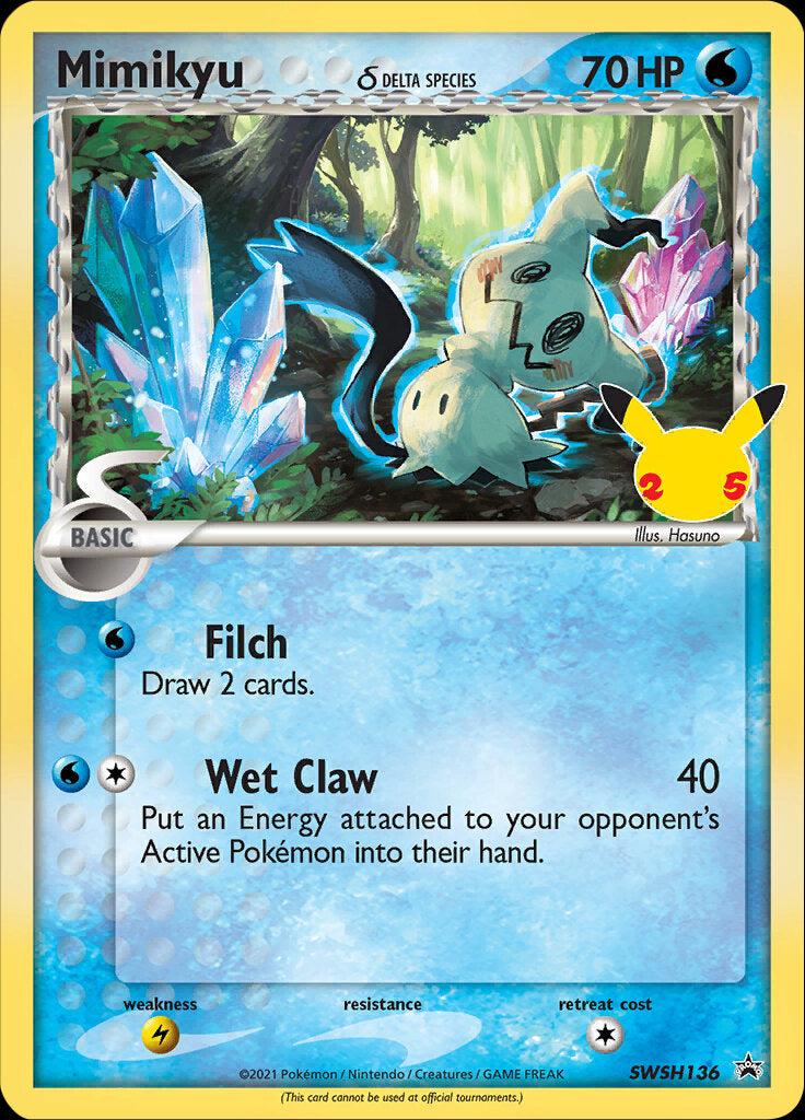 Mimikyu (SWSH136) (Delta Species) (Jumbo Card) [Sword & Shield: Black Star Promos] | Gamers Paradise