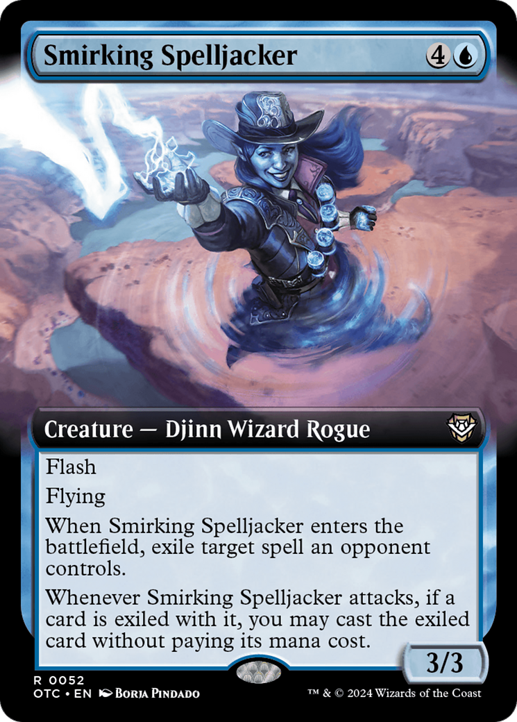 Smirking Spelljacker (Extended Art) [Outlaws of Thunder Junction Commander] | Gamers Paradise