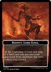 Bounty: Lord Fajjal // Bounty Rules Double-Sided Token [Outlaws of Thunder Junction Commander Tokens] | Gamers Paradise