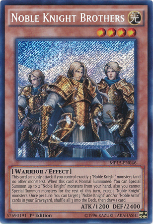 Noble Knight Brothers [MP15-EN046] Secret Rare | Gamers Paradise