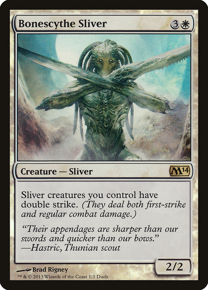 Bonescythe Sliver (Duels of the Planeswalkers Promos) [Duels of the Planeswalkers Promos 2013] | Gamers Paradise