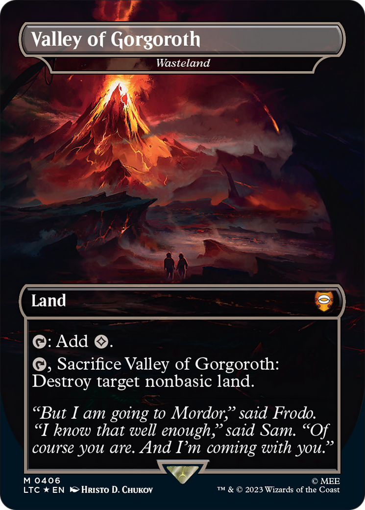 Valley of Gorgoroth - Wasteland (Surge Foil Realms and Relics) [The Lord of the Rings: Tales of Middle-Earth Commander] | Gamers Paradise