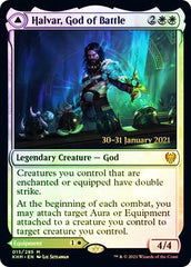 Halvar, God of Battle // Sword of the Realms [Kaldheim Prerelease Promos] | Gamers Paradise