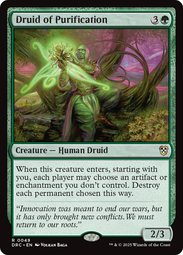 Druid of Purification [Aetherdrift Commander] | Gamers Paradise