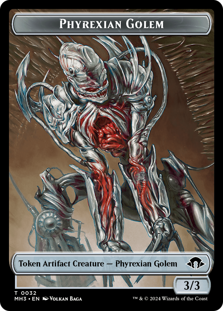 Eldrazi Spawn // Phyrexian Golem Double-Sided Token [Modern Horizons 3 Tokens] | Gamers Paradise