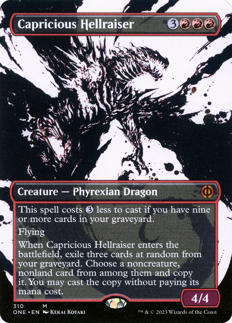 Capricious Hellraiser (Borderless Ichor) [Phyrexia: All Will Be One] | Gamers Paradise