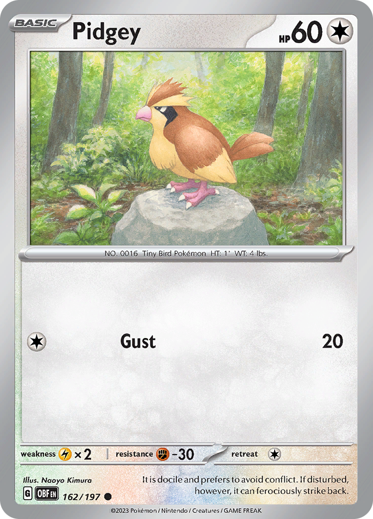 Pidgey (162/197) [Scarlet & Violet: Obsidian Flames] | Gamers Paradise