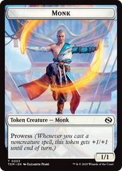 Bird // Monk Double-Sided Token [Tarkir: Dragonstorm Tokens] | Gamers Paradise