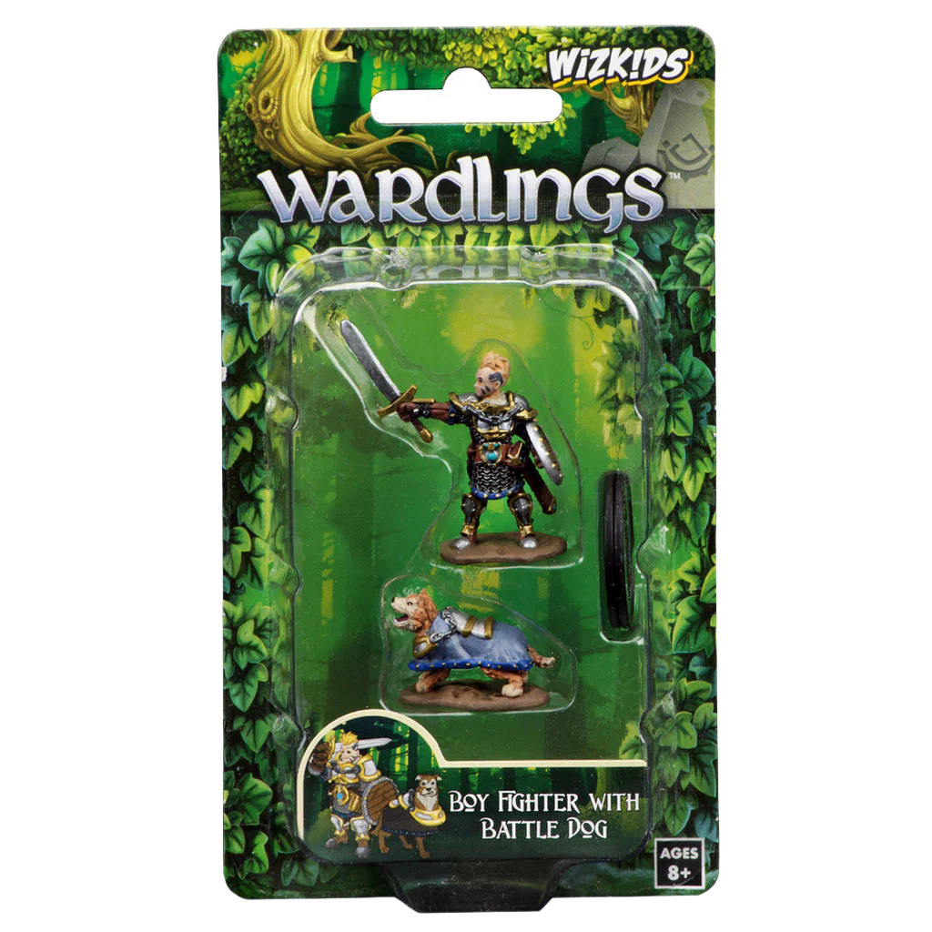 WizKids Wardlings RPG Figures: Boy Fighter & Battle Dog | Gamers Paradise