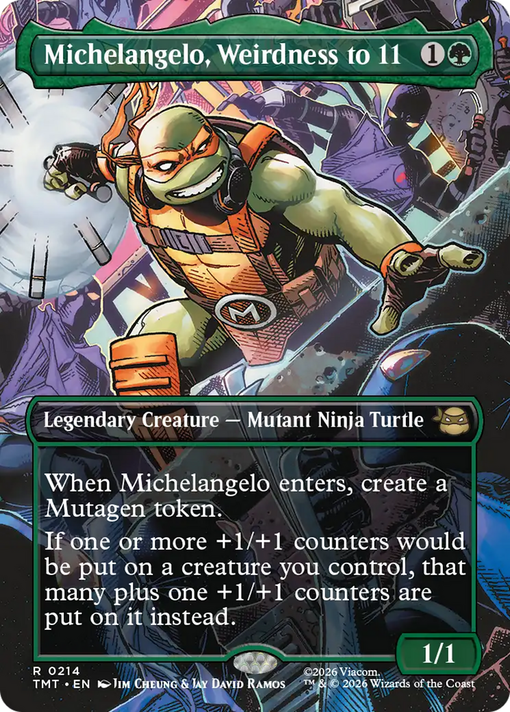 Michelangelo, Weirdness to 11 (Borderless) [Teenage Mutant Ninja Turtles] | Gamers Paradise