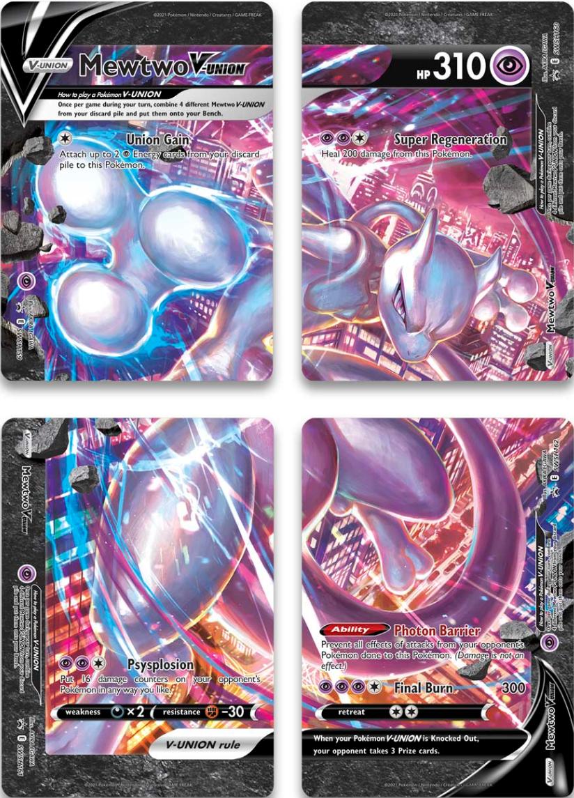 Mewtwo V-Union (Set of 4) [Sword & Shield: Black Star Promos] | Gamers Paradise