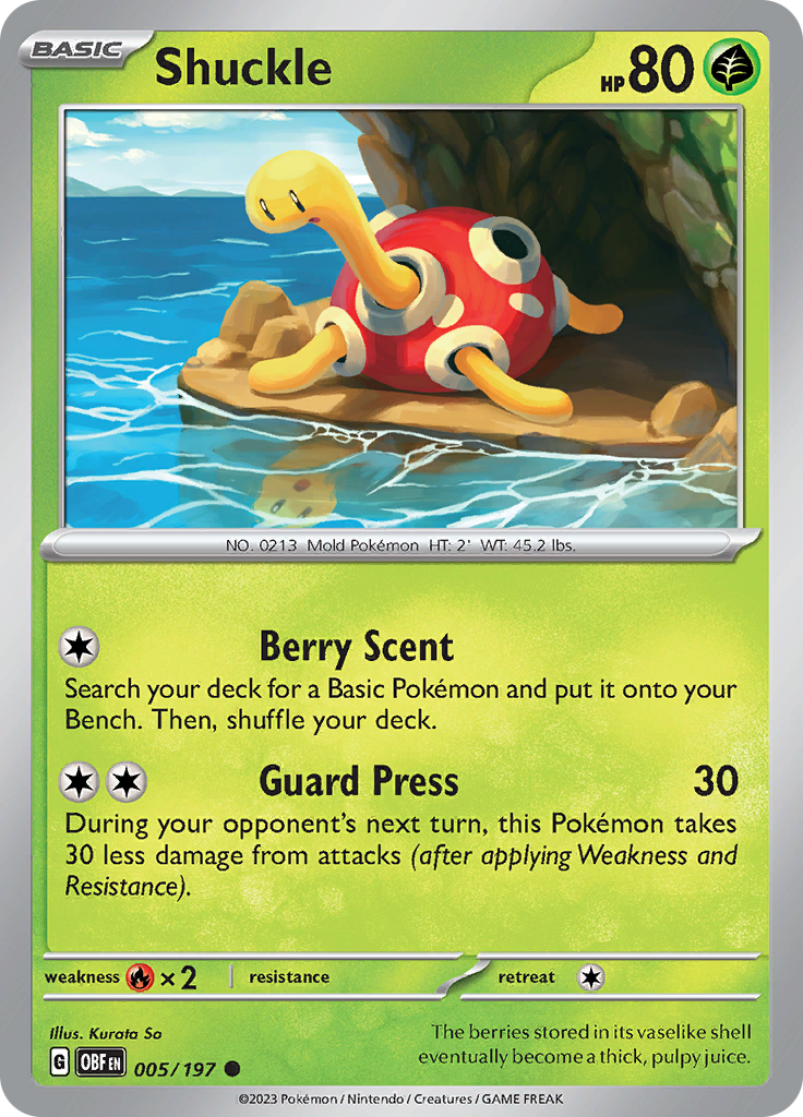 Shuckle (005/197) [Scarlet & Violet: Obsidian Flames] | Gamers Paradise