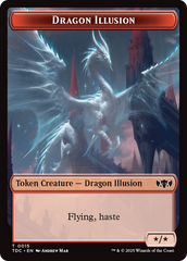 Dragon Illusion // Monk Double-Sided Token [Tarkir: Dragonstorm Commander Tokens] | Gamers Paradise