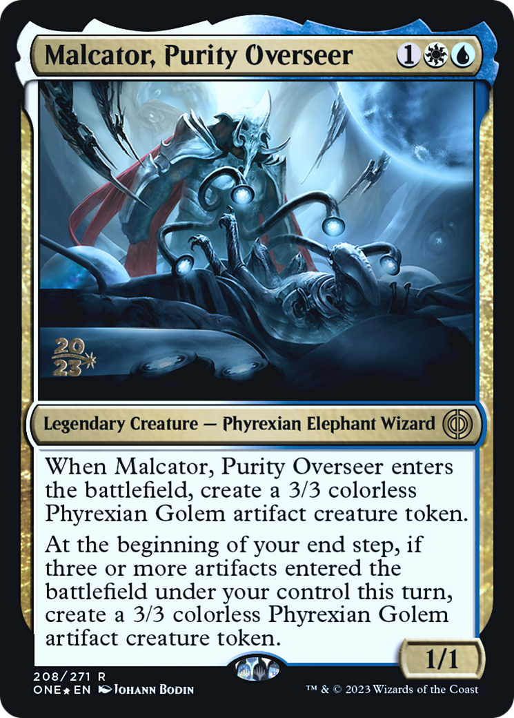 Malcator, Purity Overseer [Phyrexia: All Will Be One Prerelease Promos] | Gamers Paradise