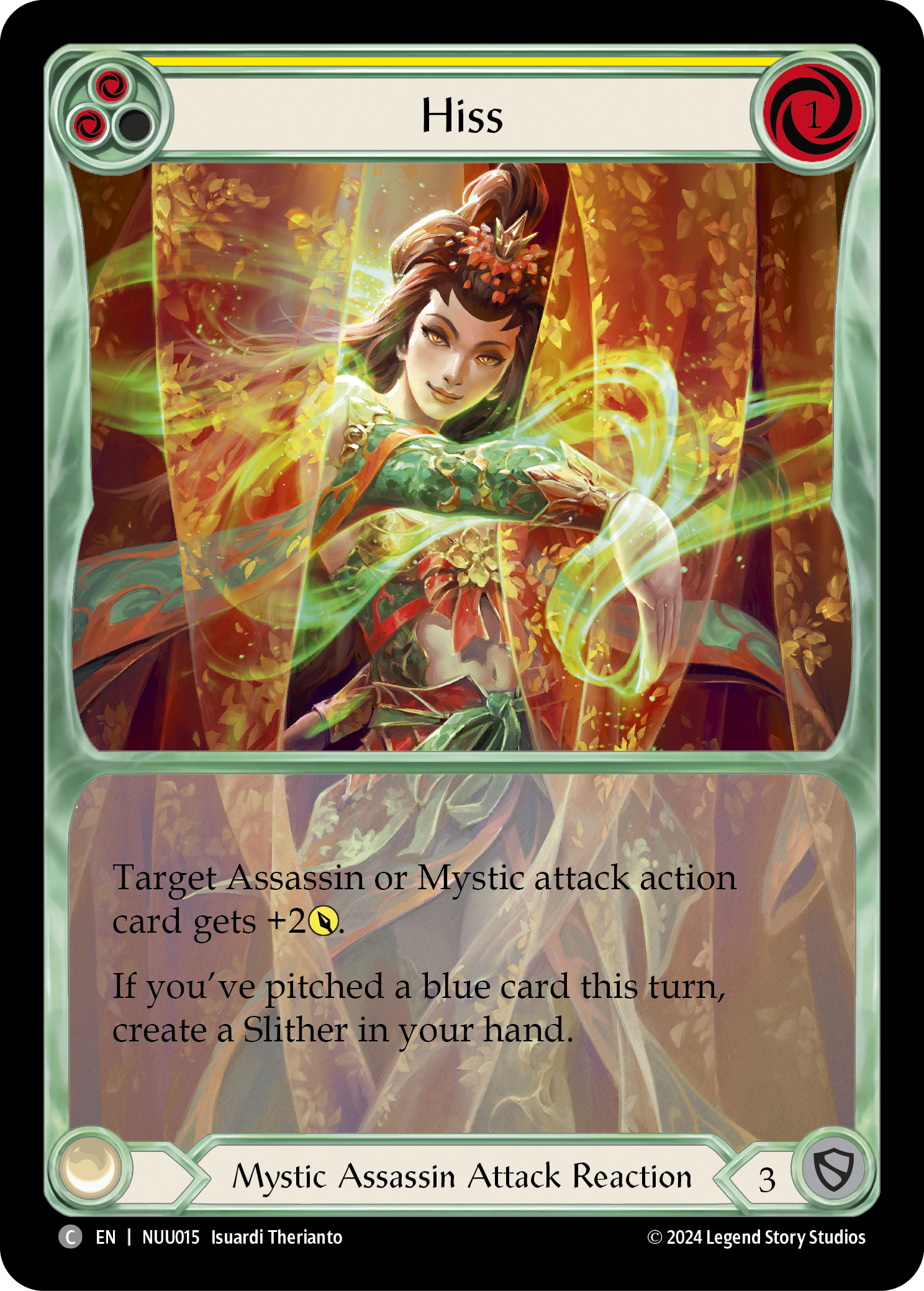 Hiss (Yellow) [NUU015] (Part the Mistveil Nuu Blitz Deck) | Gamers Paradise