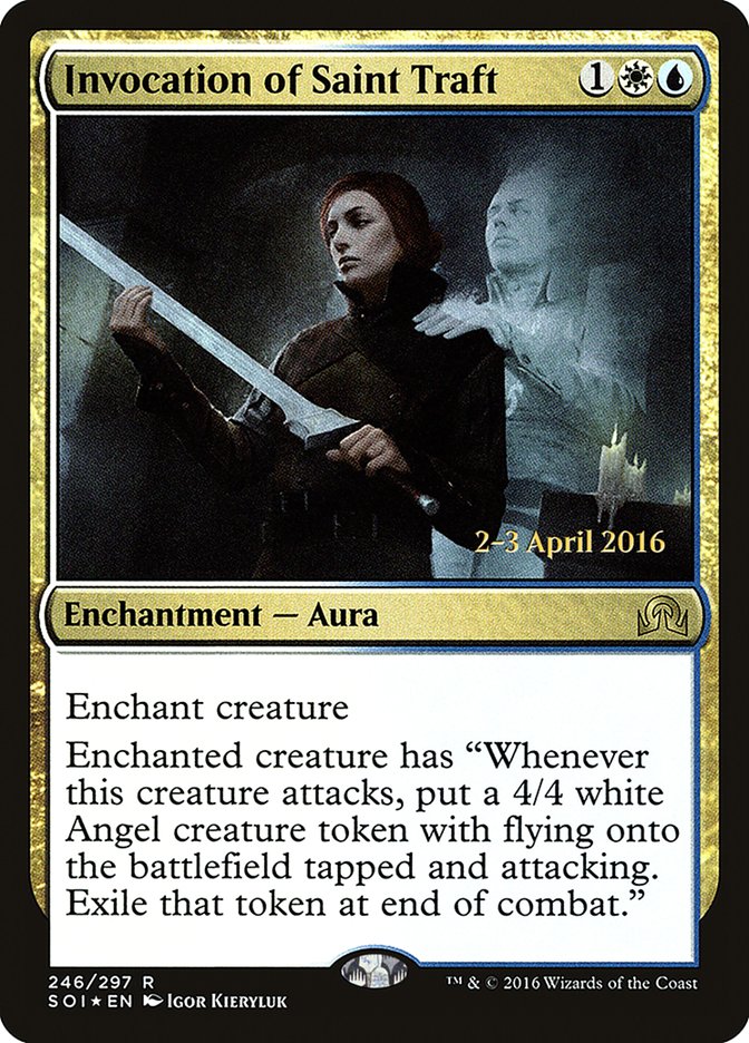 Invocation of Saint Traft [Shadows over Innistrad Prerelease Promos] | Gamers Paradise