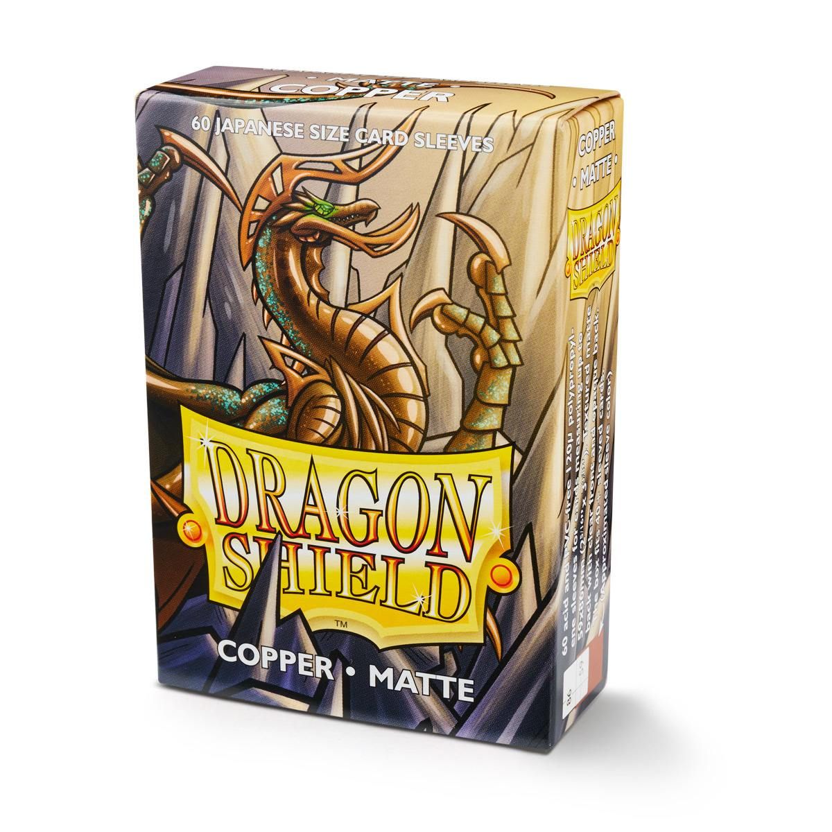 Dragon Shield: Japanese Size 60ct Sleeves - Copper (Matte) | Gamers Paradise