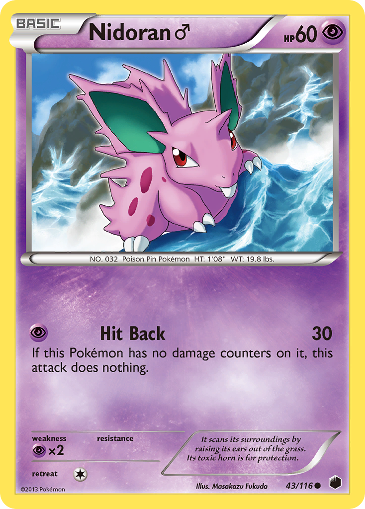 Nidoran (43/116) (Male) [Black & White: Plasma Freeze] | Gamers Paradise