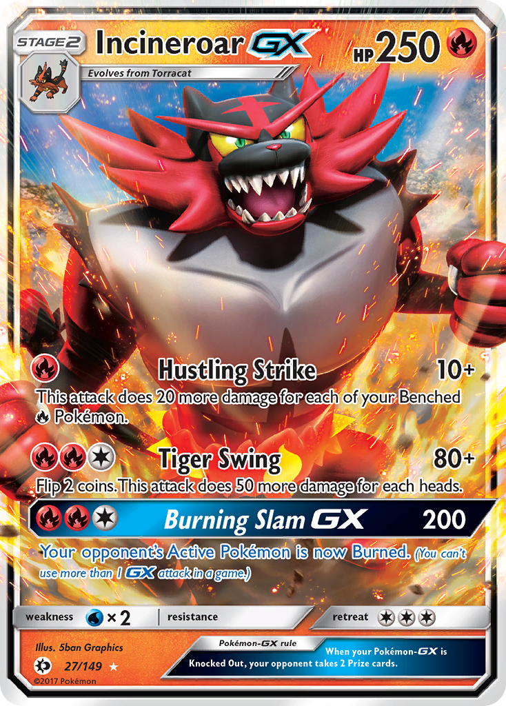 Incineroar GX (27/149) [Sun & Moon: Base Set] | Gamers Paradise