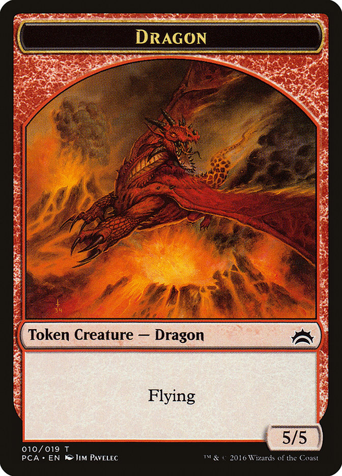 Dragon // Saproling Double-Sided Token [Planechase Anthology Tokens] | Gamers Paradise