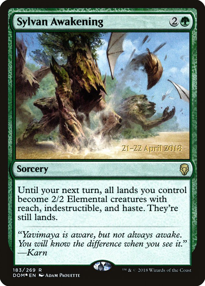 Sylvan Awakening [Dominaria Prerelease Promos] | Gamers Paradise
