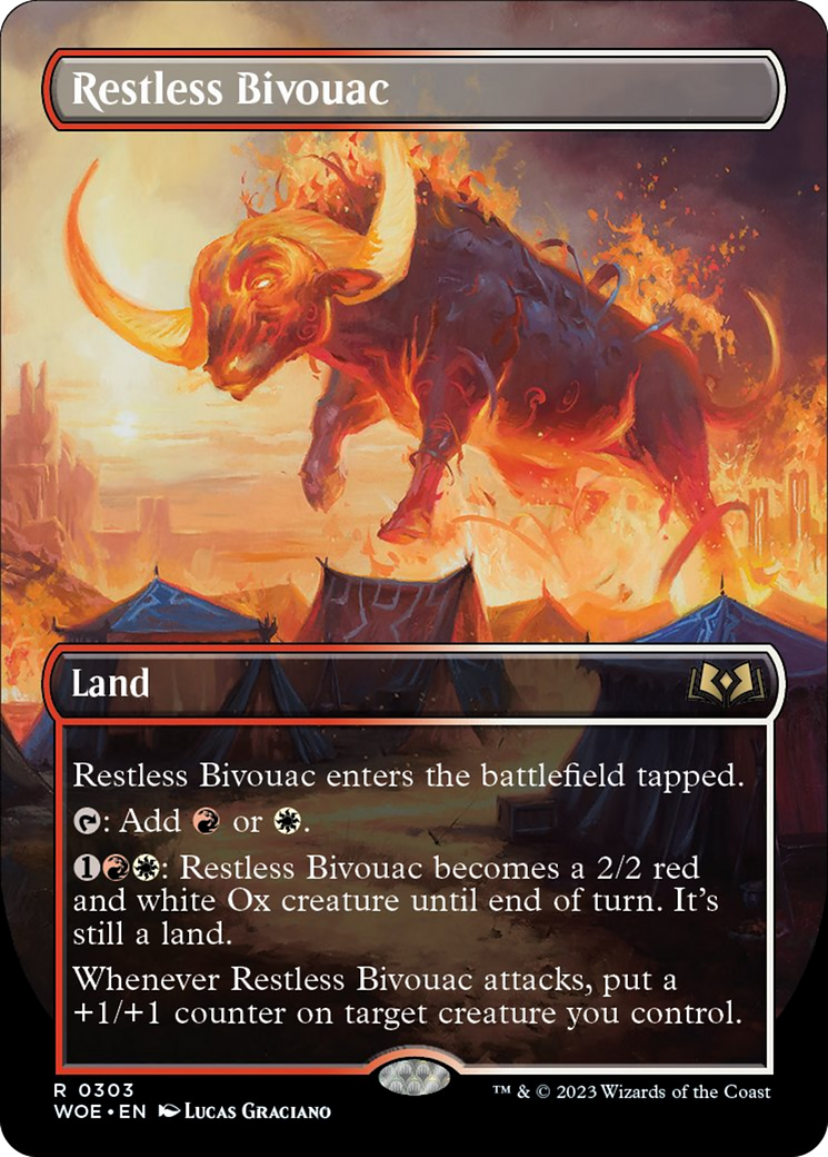 Restless Bivouac (Borderless Alternate Art) [Wilds of Eldraine] | Gamers Paradise