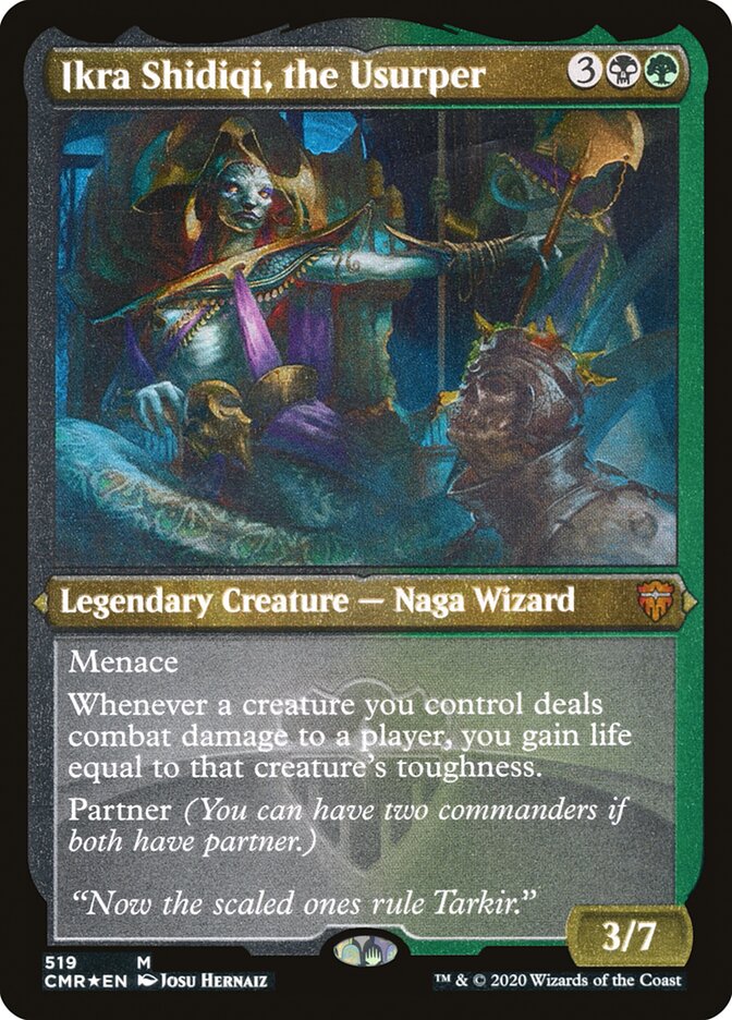 Ikra Shidiqi, the Usurper (Etched) [Commander Legends] | Gamers Paradise