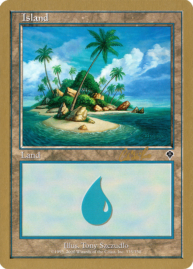 Island (cr335a) (Carlos Romao) [World Championship Decks 2002] | Gamers Paradise