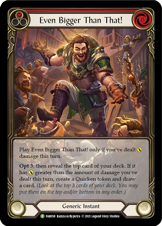 Even Bigger Than That (Red) [FAB058] (Promo)  Rainbow Foil | Gamers Paradise