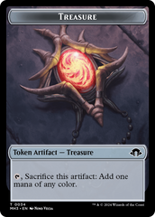 Dragon (Ripple Foil) // Treasure Double-Sided Token [Modern Horizons 3 Commander Tokens] | Gamers Paradise