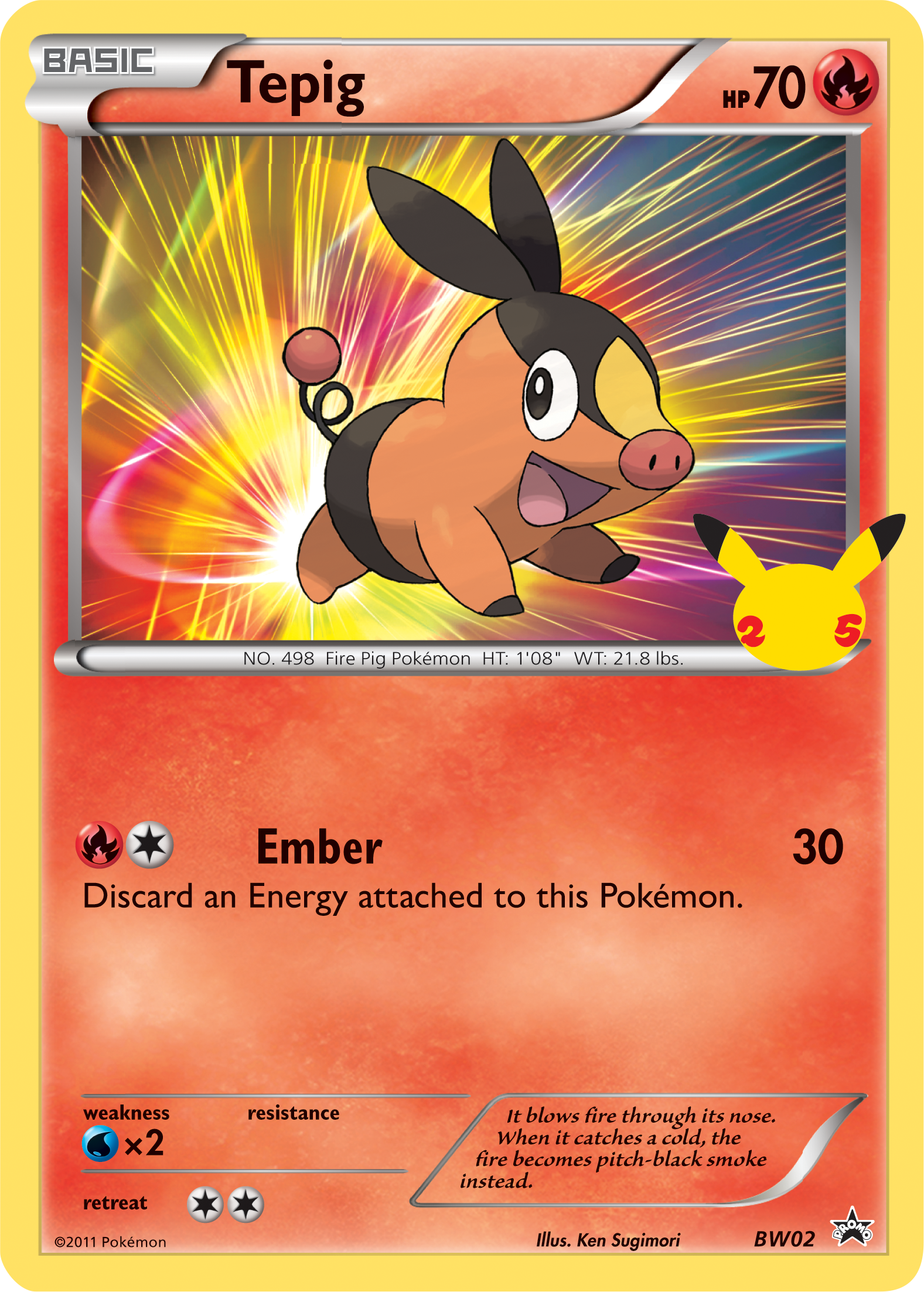 Tepig (BW02) (Jumbo Card) [First Partner Pack] | Gamers Paradise