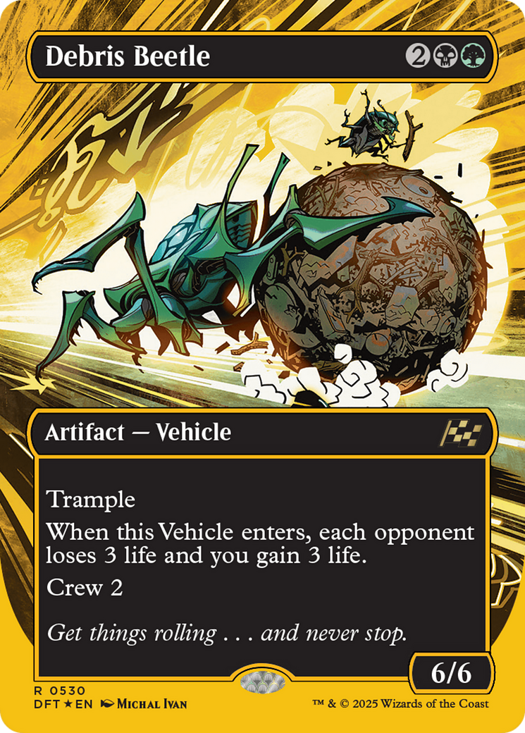 Debris Beetle (Borderless) (First-Place Foil) [Aetherdrift] | Gamers Paradise